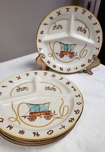 Vintage Fred Roberts Western divided plates
